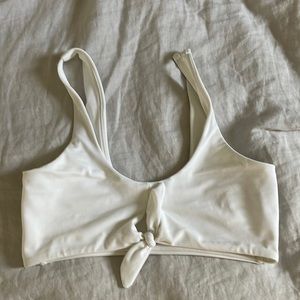 white bikini swim top